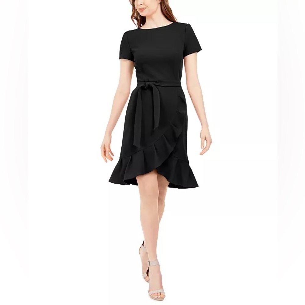 NWT Calvin Klein Black Crepe Dress M- Size 8